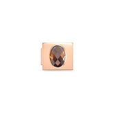 Nomination COMPOSABLE GLAM FAC, CZ Element aus Edelstahl, mit facettiertem Cubic Zirconia verziert, rosegold PVD-beschichtet (15-15)